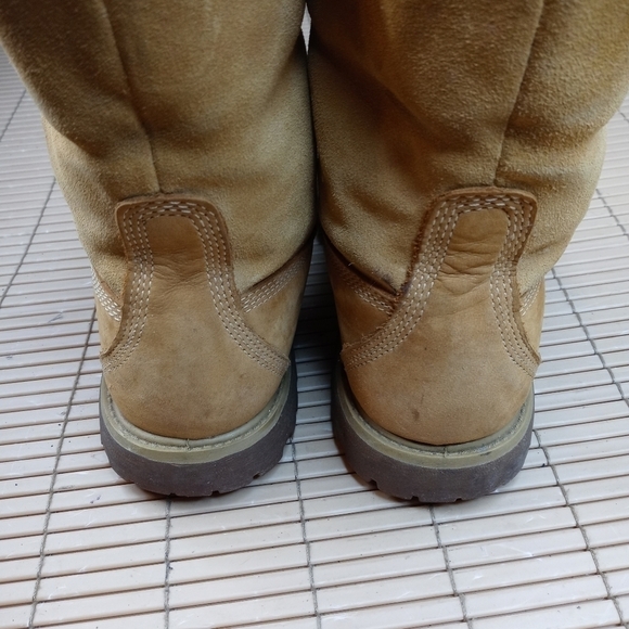 Timberland Women's Premium Auth Teddy Fleece Wheat Nubuck Boots 21689 Sz 10M. To - Picture 7 of 11